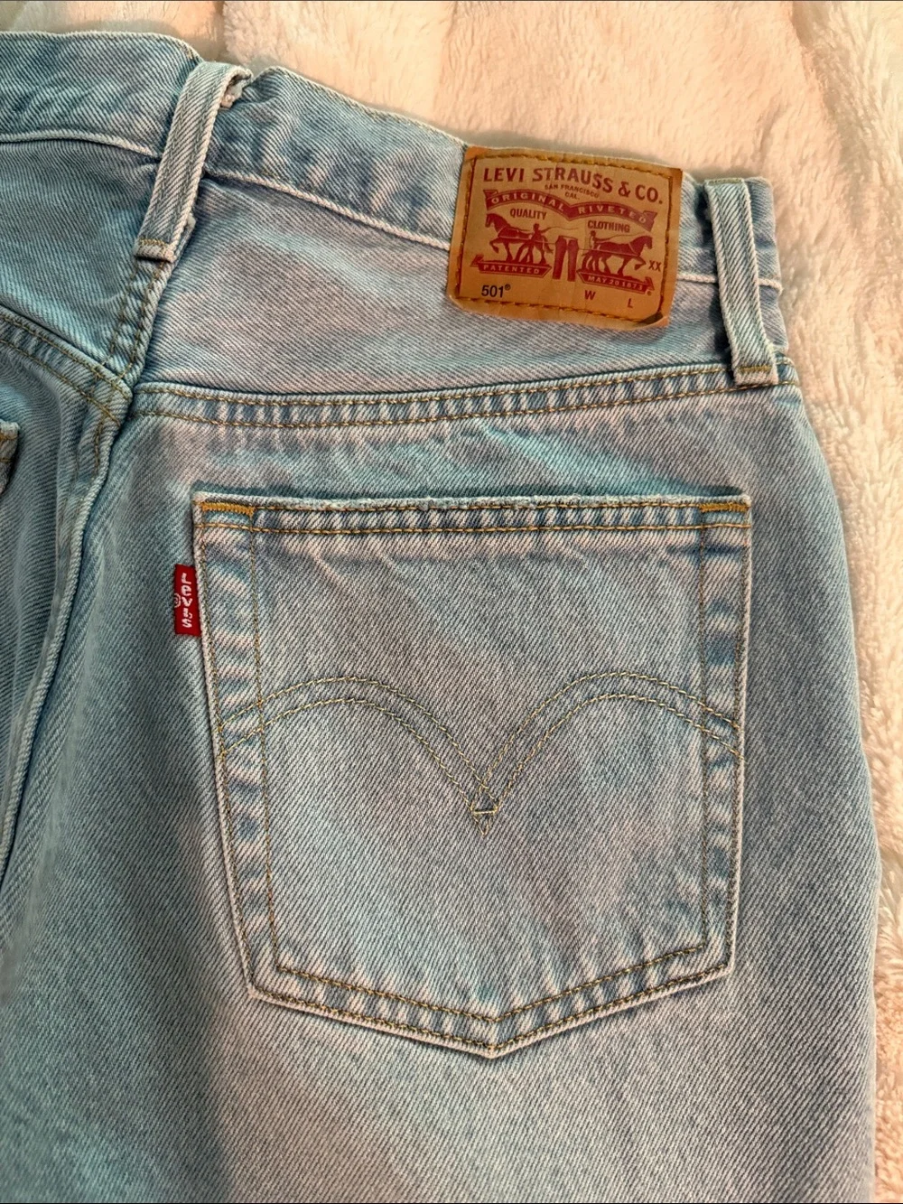 Light Blue Denim Women's Shorts